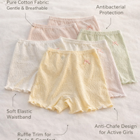Girls Knickers Breathable Pants for Ages 7-13, Treatment for School and Active Wear, Comfortable Fit Shorts