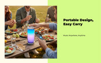 Mini speaker with bass, LED lighting