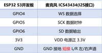 ICS 43434 I2S/IIS数字麦克风 小智AI MIC 配件 兼容 INMP441