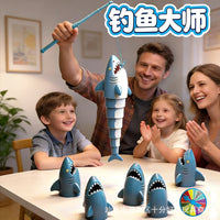 Fishing Game Tabletop Toy, Interactive, for Kids, 6 Fish 2 Rods