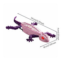 Realistic Design Wall Climbing Lizard Toy Rechargeable Controller-Operated Control Lizard LED Eyes Wall Climbing Gecko for Children, Smooth Walls, Indoor Play