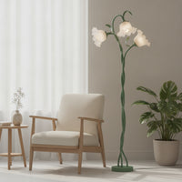 Floor Lamp with Flower Shades Adjustable 3-Head Floor Lamp Decorative for Living Room