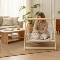 Cat Bed with Stand Freestanding Cat Bed Padded for Kittens, Pet Owners