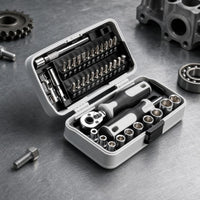39 Pieces Compact Ratcheting Tool Kit with Case Multi-Purpose Ratcheting Screwdriver Set Precision Ratchet Screwdriver Set Sturdy for Engine Repair, Appliance Maintenance