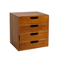 Desk Organizer with Drawers Versatile Storage Cabinet with Drawers Wood Finish Desktop Cabinet for Vanity, Office