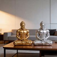 Zen Buddha Statue with Muscles - Creative Home Decor Resin Craft