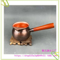 Handmade Solid Copper Tea Pitcher with Long Handle
