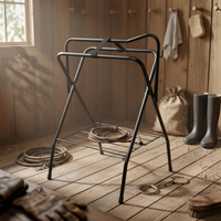 Folding Saddle Rack Easy to Keep Portable Tack Rack Sturdy for Equestrians