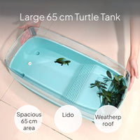 Turtle Tank with Basking Platform and Drainage