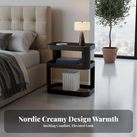 2-Tier Nightstand Space-Saving 2-Tier Accent Table adaptable Use for Dorm Room