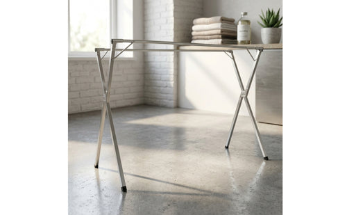 Stainless Steel Clothes Drying Rack Space-Saving Folding Clothes Drying Rack Long-Lasting Stable for Bedroom