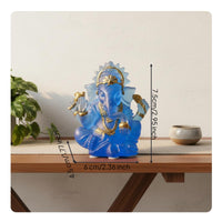 Resin Ganesha Ornament Translucent Ganesha Statue Gold Accents for Living Room