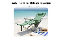 Foldable Armchair with beverage Holder High spine Support Camping Chair Lightweight