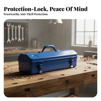Portable Metal Tool Case Multi-Purpose Portable Metal Toolbox Lockable Latch