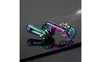 Cycle Chain Tensioner with Two Pulley Wheels CNC-Machined Single-Speed Chain Tensioner Aluminum Alloy for Riders Jump, Downhill