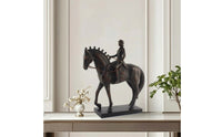 Equestrian Figurine Resin Equestrian Statue Artistic for Entryway, TV Cabinet