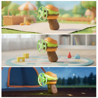 Easy-to-Hold Burger Toy Launcher Handheld Disc Launcher with Flying Discs Compact Flying Disc Toy Portable for Children, Toddlers, Backyard Games, Park