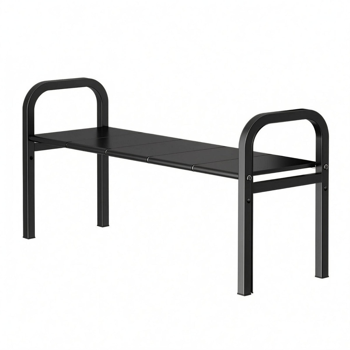 Under Sink Storage Rack 5-Panel Top Adjustable Height Shelf Arched Side