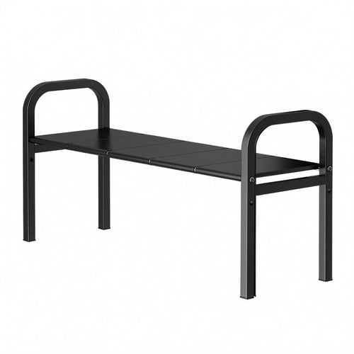 Under Sink Storage Rack 5-Panel Top Adjustable Height Shelf Arched Side