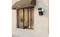 Two-Way Voice Outdoor Camera with Wall-Mount Bracket Waterproof Dual Lens Security Camera Power over Ethernet Wired for Yards