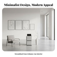 Narrow Opening Cabinet Slim Design Side Table Space Saving Accessible Shelf for Homeowners, Adults, Living Room, Small Areas
