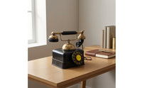 Retro Telephone Ornament Compact Vintage Phone Model Decorative for Collectors