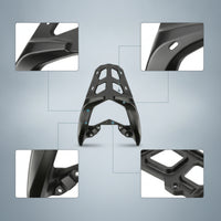 High Strength Rear Rack Bracket Corrosion-Resistant Rear Luggage Rack Weatherproof Motorcycle Cargo Carrier Sleek for Touring