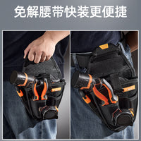 Multipurpose Tool Waist Bag Portable Tool Pouch Wear-resistant Electrician Bag Waist Tool Storage Bag Thickened Oxford Waist Bag