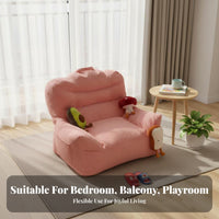 Soft Texture Soft-Textured Mini Armchair Comfortable children's Seat Lightweight Design Floor Chair Supportive Backrest for Toddlers, Parents, Balcony, Playroom, Living Room, Reading Nook