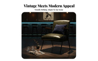 Upholstered Dining Set Retro & Aesthetic Upholstered Metal Frame Chair Padded Seat Safeguarding Floor Glides