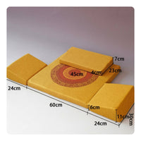 Foldable Meditation Cushion Mat Three-Fold Soft Kneeling Pad Ornamental Pattern