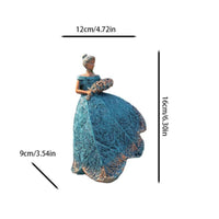 Flower Fairy Figurine Whimsical Fairy Statue Textured Dress Design