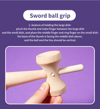 Beech Kendama Skill Ball Toy with Elastic Paint