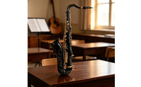 Brass Tenor Sax with Case Lacquered Tenor Saxophone Engraved Woodwind Curved for Beginners, Students, Players, Band Practice, Rehearsals, Stage