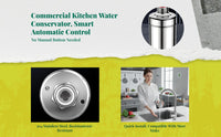 Water-Saving Kitchen Faucet, Automatic detector, Commercial Hotel Sink, Stainless Steel, Easy Installation