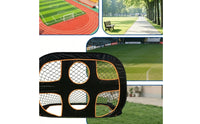 6-Hole Soccer Net Detachable Quick Setup Football Goal for Backyard