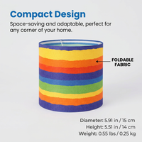 Foldable KD Lampshade for Bedroom, Cylinder Lamp Shade for Table Lamps, Softly Diffusing Light Lamp  - Image 6