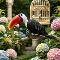 Resin Toucan Colorful Toucan Ornament Detailed for Balconies, Patios