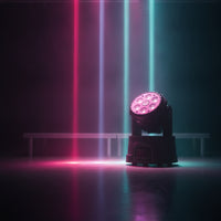 Bright Moving Head Par Light Sound-Activated LED Stage Light with Rotating Yoke Compact Lighting Fixture Professional for Performers