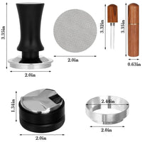 304 Stainless Steel Coffee Tamper and Distributor Set with Filter