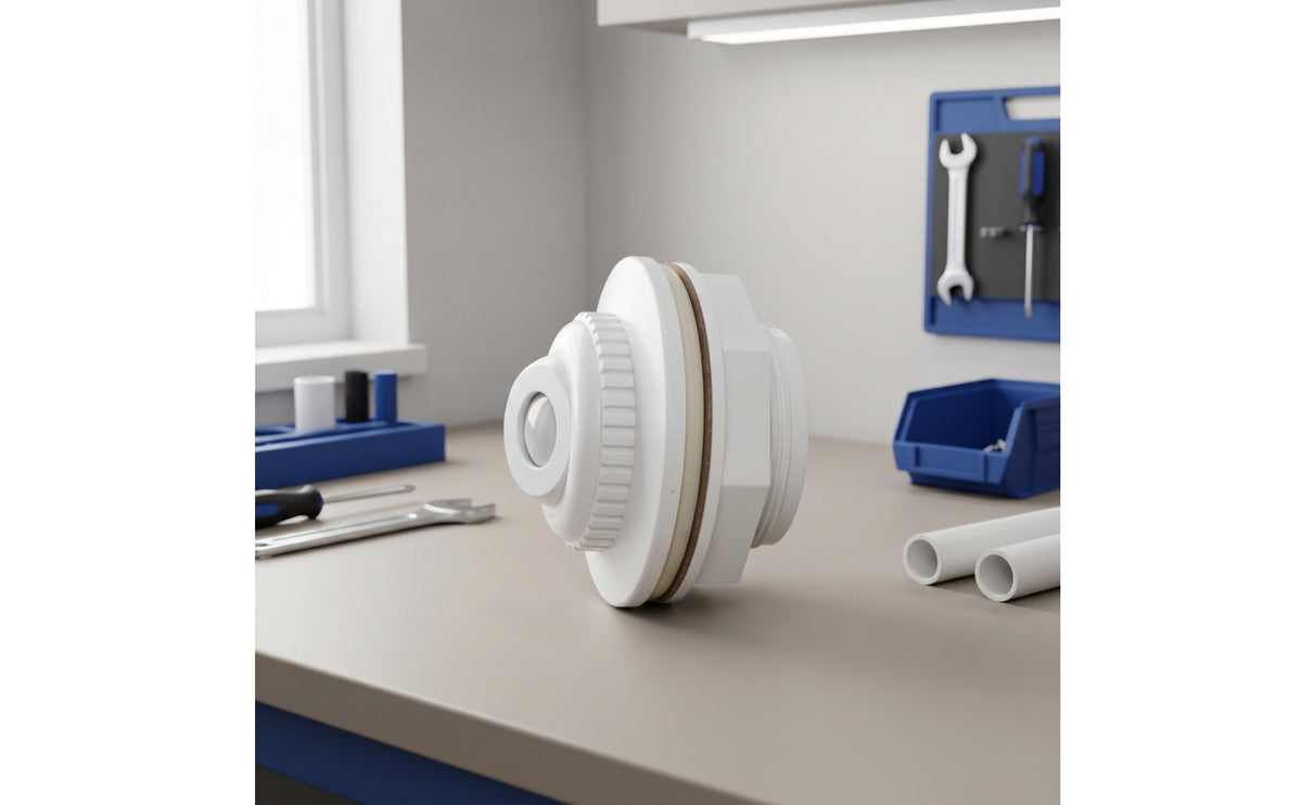 Plastic Return Inlet Assembly with Threaded Body Easy to Install Return Jet Fitting with Gasket and Adapter Leak-Proof Pool Wall Fitting Compatible