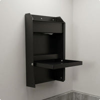 Workbench Cabinet Hinged Front Panel Paper Towel Holder Shelf Compact for Garage