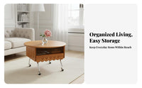 Petal-Shaped Lift-Top Table Strong and Stable Sofa Side Table Easy to Assemble