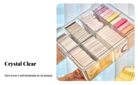 Multi-Compartment Card Box Compartmentalized Design Multi-Compartment Card Tray