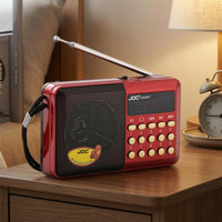 Telescopic Antenna Portable Digital Radio LED Display Digital Tuning Radio Front Buttons Audio Gadget