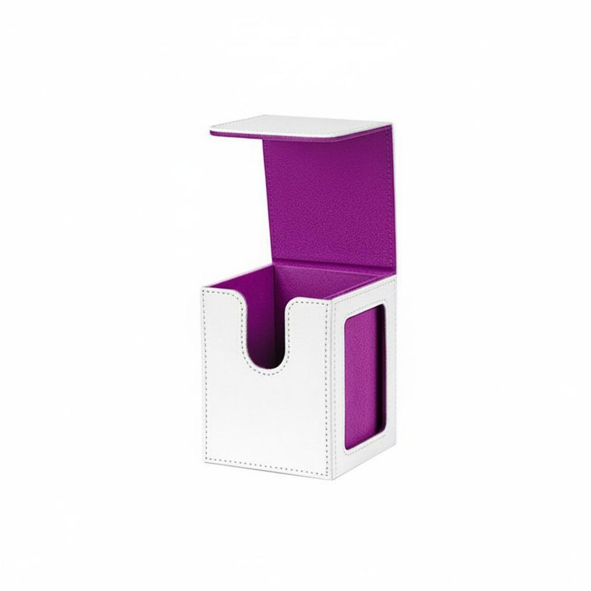 Large Capacity PU Leather Card Deck Box Closure PU Leather Card Case Hard Shell Compact for Gamers