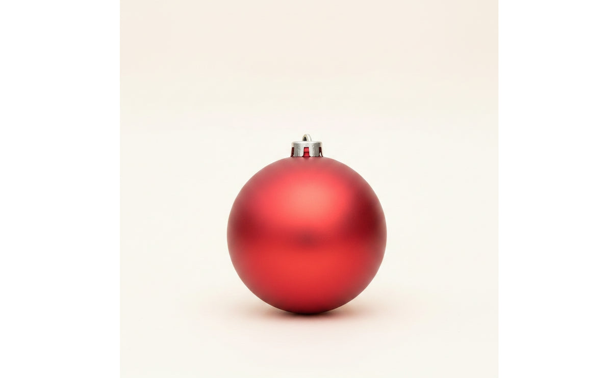 Matte Ball Ornament with Metal Cap Spherical Ornaments with Hanging Loop Decorative Christmas Tree Ornament Reusable for Homeowners, Decorators, Holiday Displays, Shop Displays