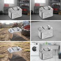Stainless Steel Fuel Can Portable Container Rust-Resistant for Garage, Mechanics