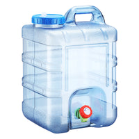 20L PC Outdoor Square Water Tank with Faucet for Camping and Travel