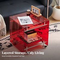 Transparent Rolling Trolley Sturdy Construction for Small Areas, Professionals